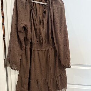 Old Navy Brown Long Sleeve Dress